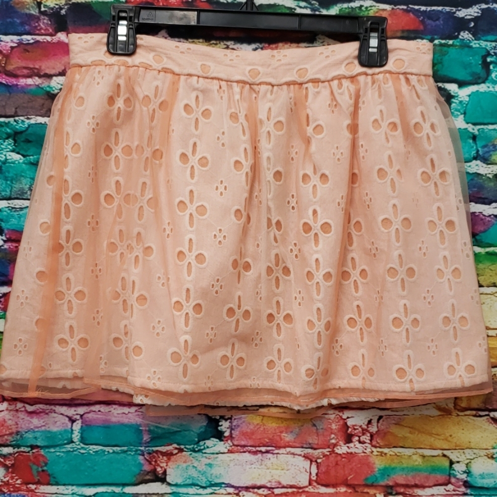 Forever 21 Orange  Double layer skirt large